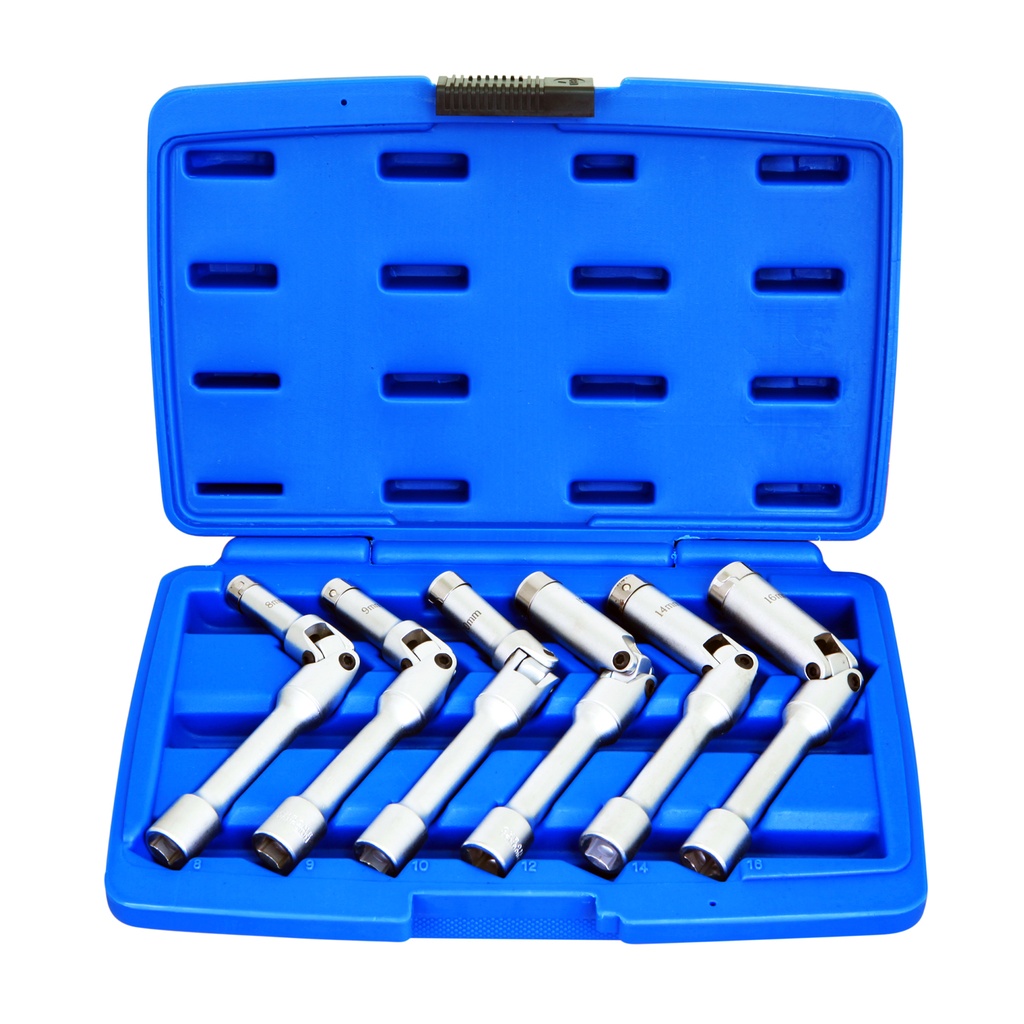 3/8"DR. 6Pcs 萬向預熱塞套筒組