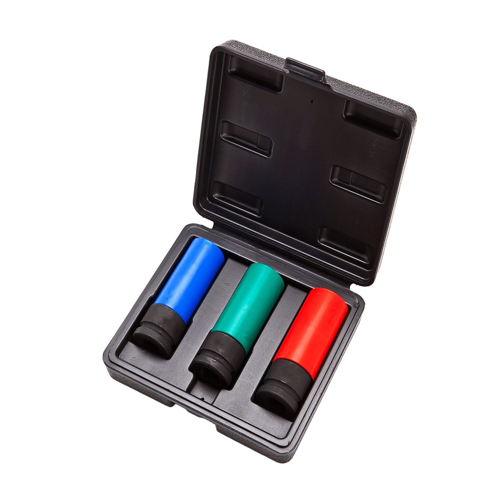 1/2"DR. 3Pcs 磷酸錳輪胎套筒組 CR-MO