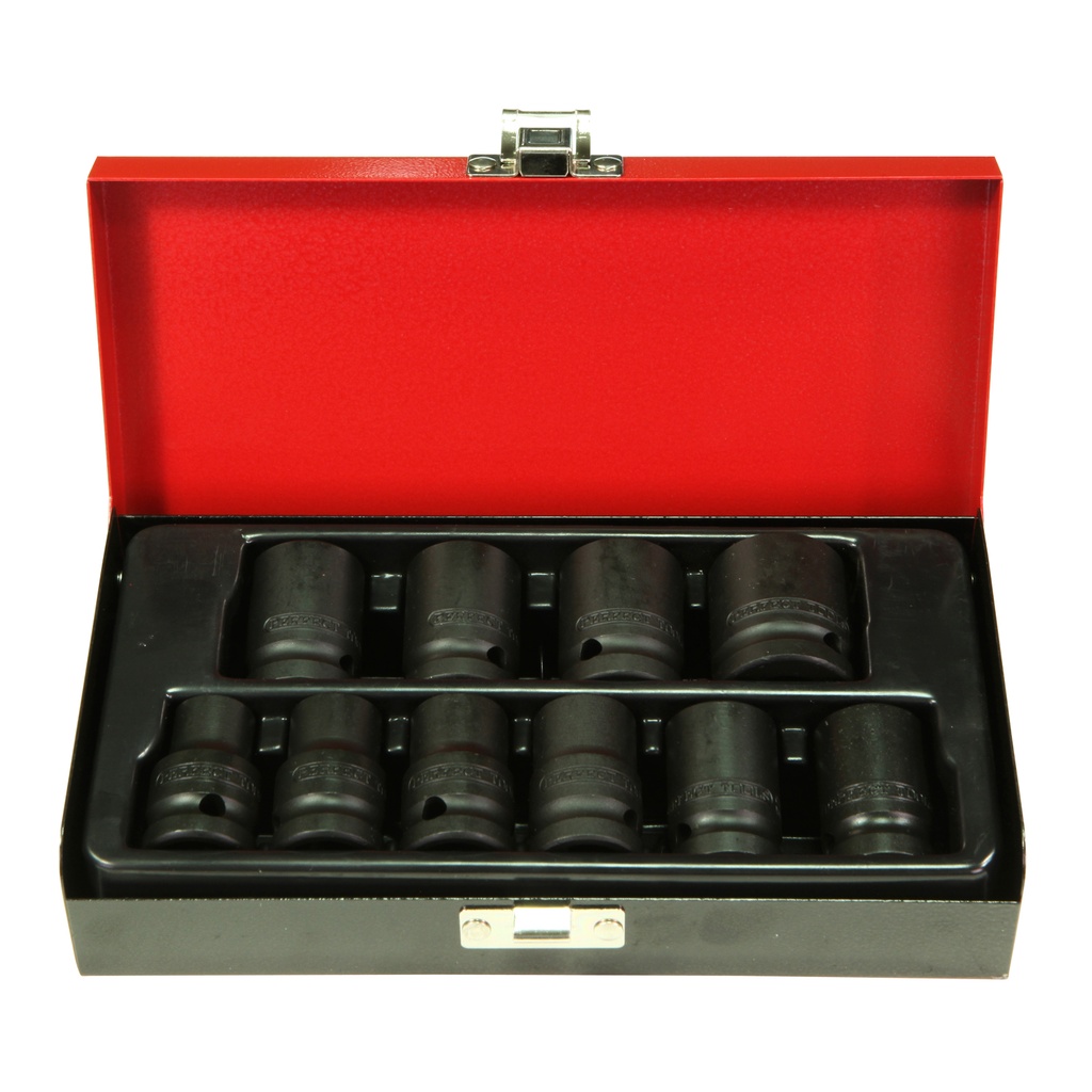 1/2"DR. 10Pcs 短氣動套筒組