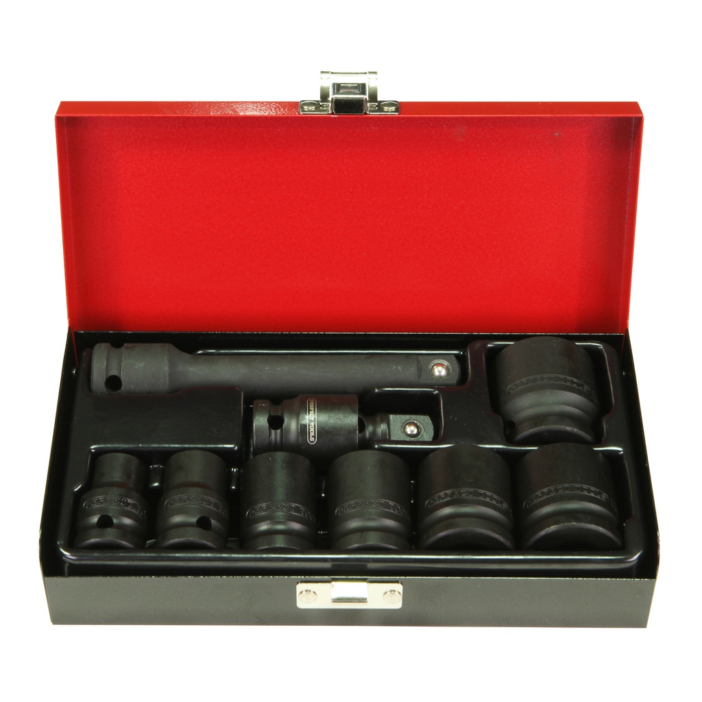 1/2"DR. 9Pcs 短氣動套筒組