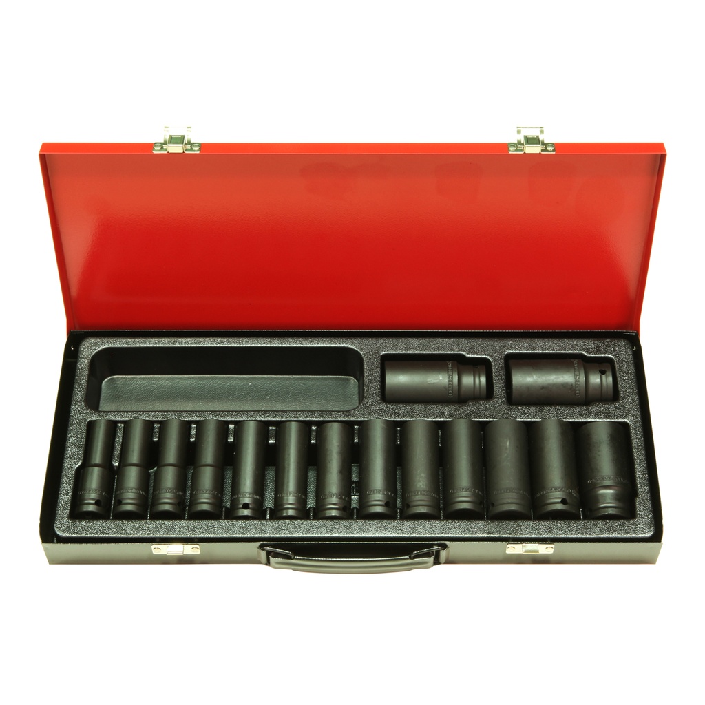 1/2"DR. 15Pcs Deep Impact Socket Set