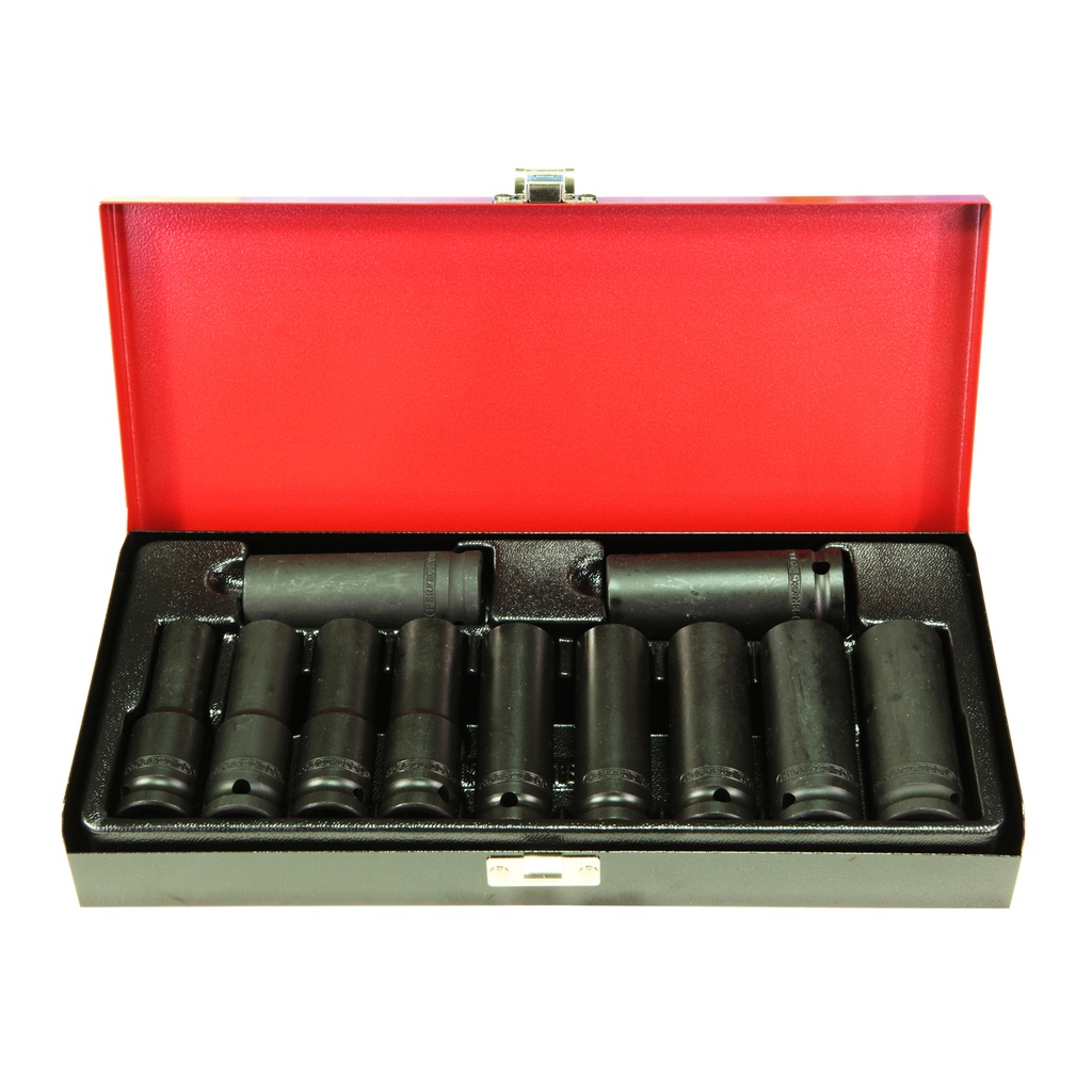 1/2"DR. 11Pcs 長氣動套筒組