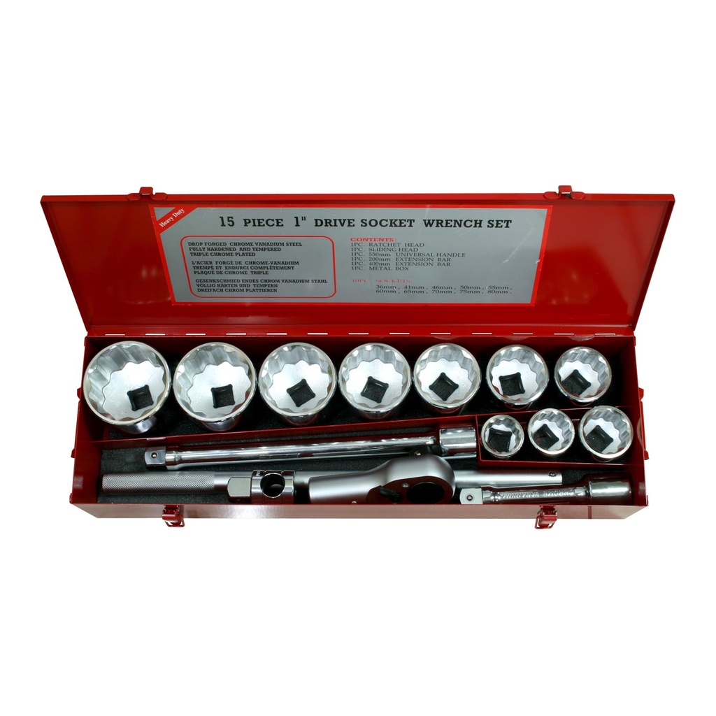 1"DR. 15Pcs 套筒組