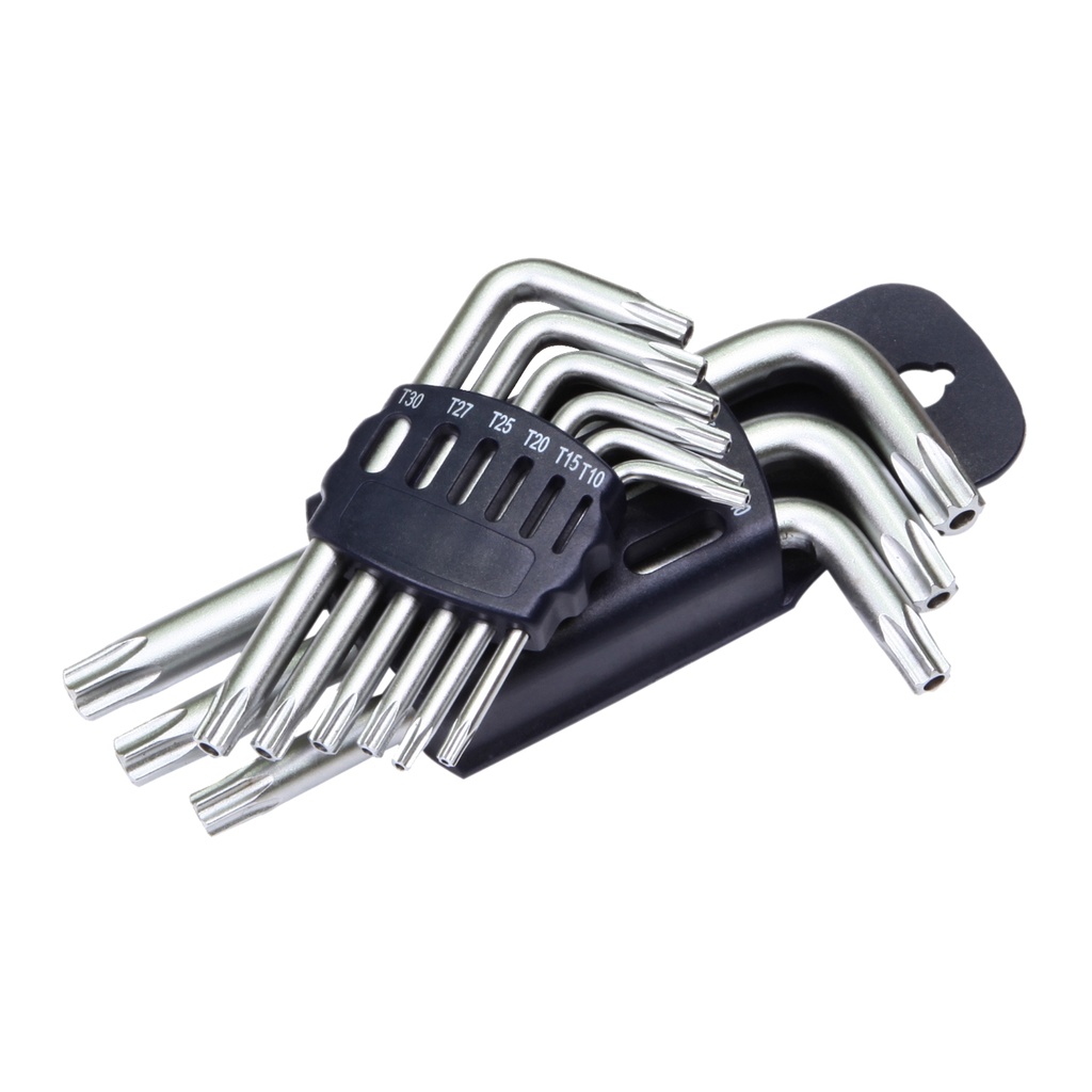 9Pcs Short Tamper Star L Wrench Set
