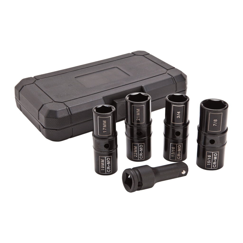 5Pcs Flip Lug Nut Socket Set CR-MO