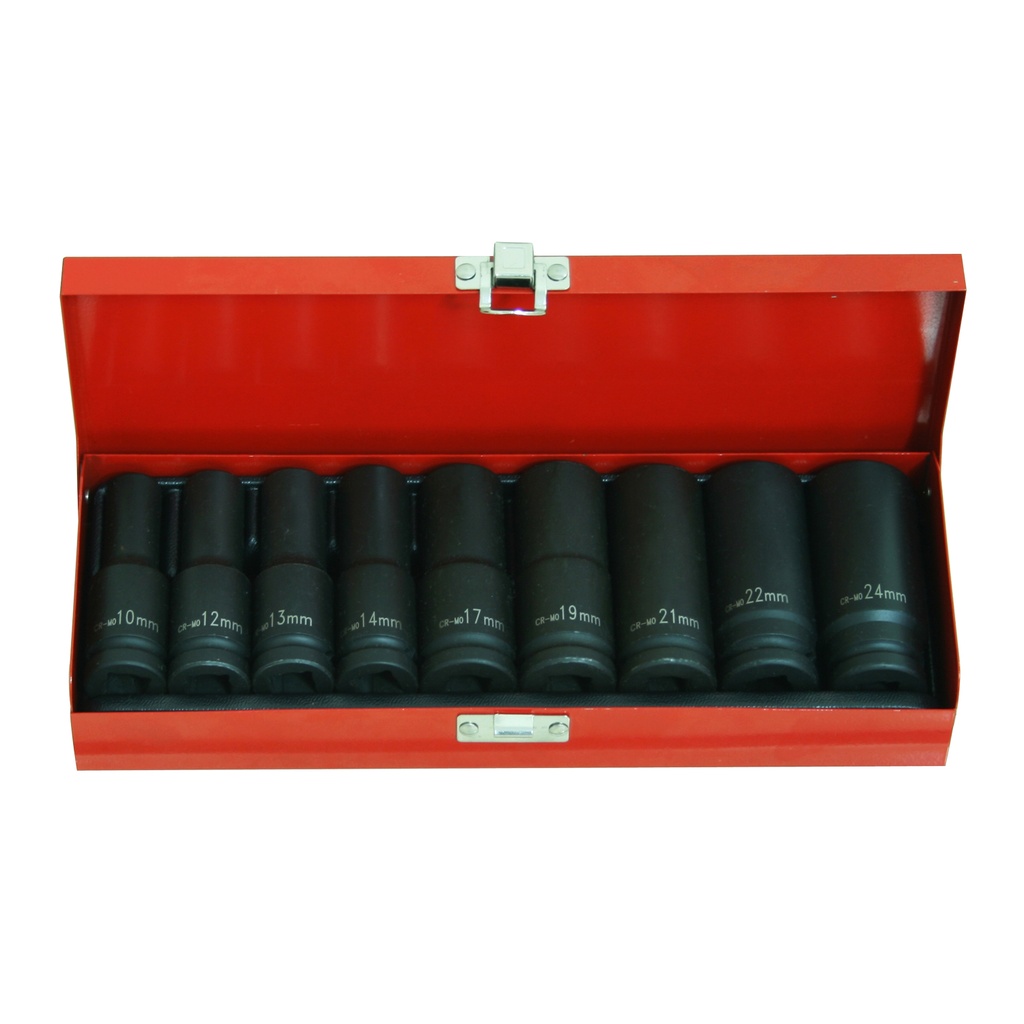 1/2"DR. 9Pcs Deep Impact Socket Set
