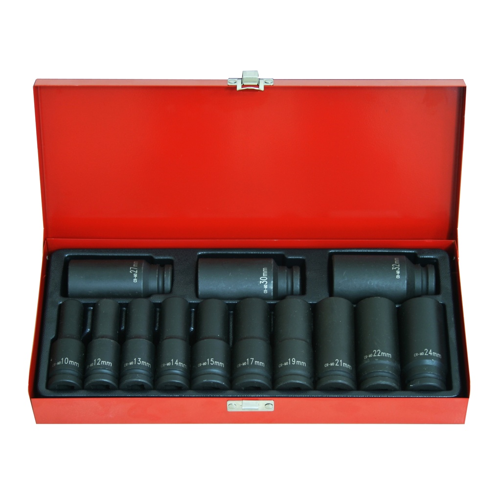 1/2"DR. 13Pcs  Deep Impact Socket Set