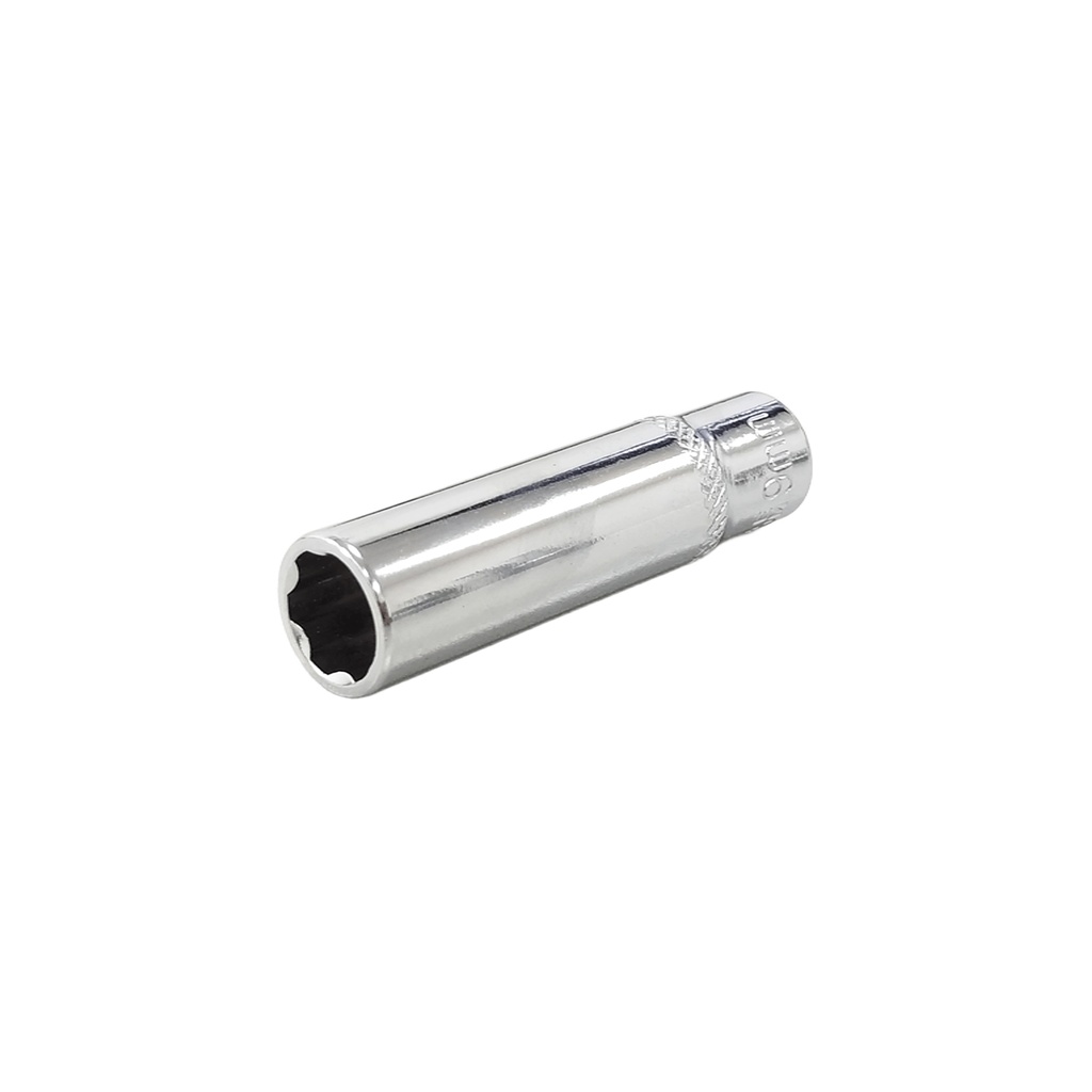 1/4” DR. Deep Super Locked Socket with Knurled (Mirror Finish)